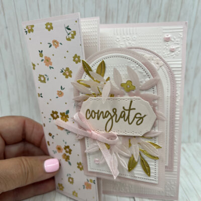 Beautiful Barely Blush Fun Fold Card