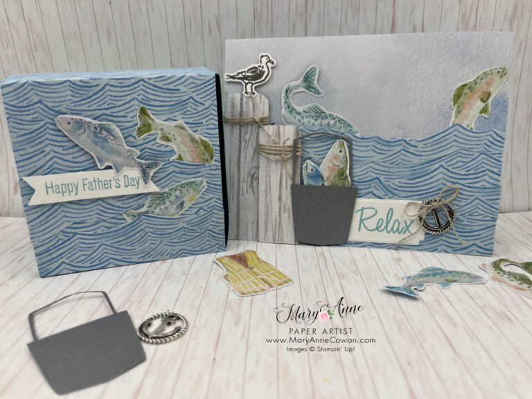 WOW Card & Matching Cookie Box- featuring Waterside Retreat